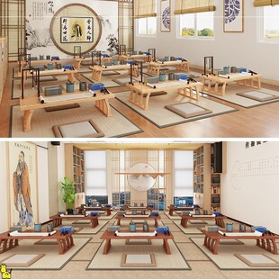 Chinese Learning Table Kindergarten Desk Antique Calligraphy Go Table Primary School Children Training Early Education Tutoring Class