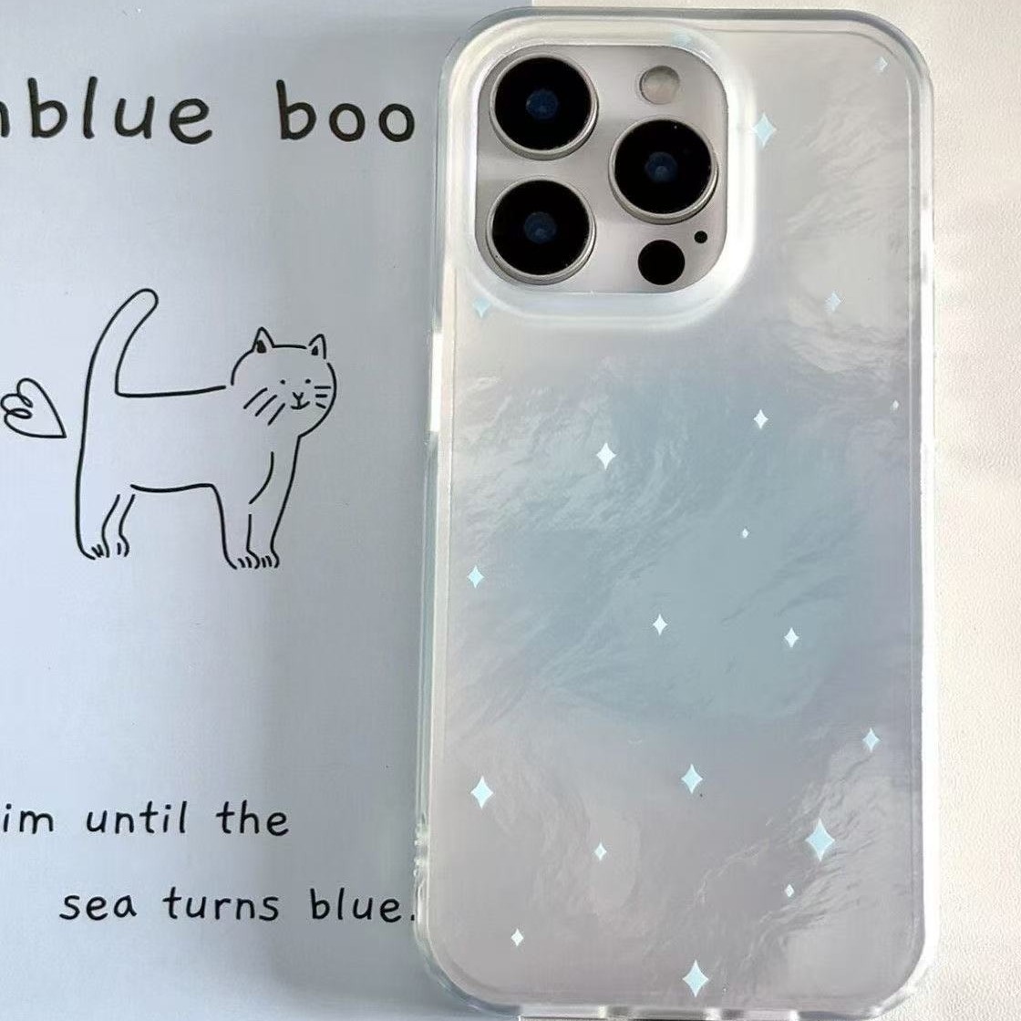 星星冰裂纹适用苹果14手机壳iPhone15ProMax女17防摔高级感16小众