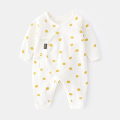 Newborn Bodysuit, Boneless Onesie for Babies, Spring and Autumn Pure Cotton, Firstborn Monk's Robe, Crawling Suit for Boys and Girls, Innerwear