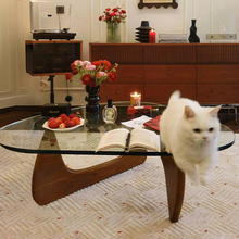 法式客厅家用具复中古茶几桌可移动小户型实木玻璃沙发边几极简风