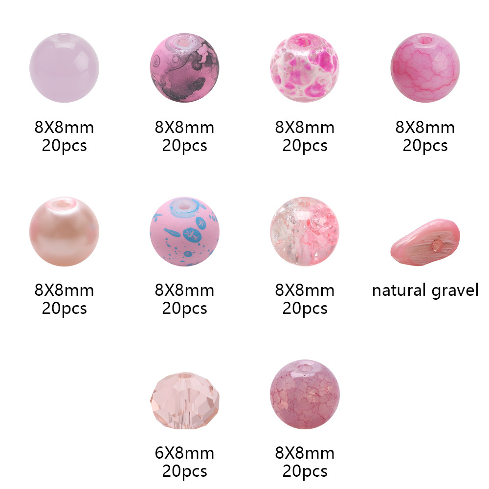 185g Weight Beads Jewelry Making Type Diameter 8mm Jewelry Making Size DIY Jewelry Accessories Classification 1 Set Quantity Glass Material Irregular, Round Pattern Plating Design Simple Style Style 1 Set Diameter 8mm Glass Irregular Round DIY Jewelry Accessories Beads 33