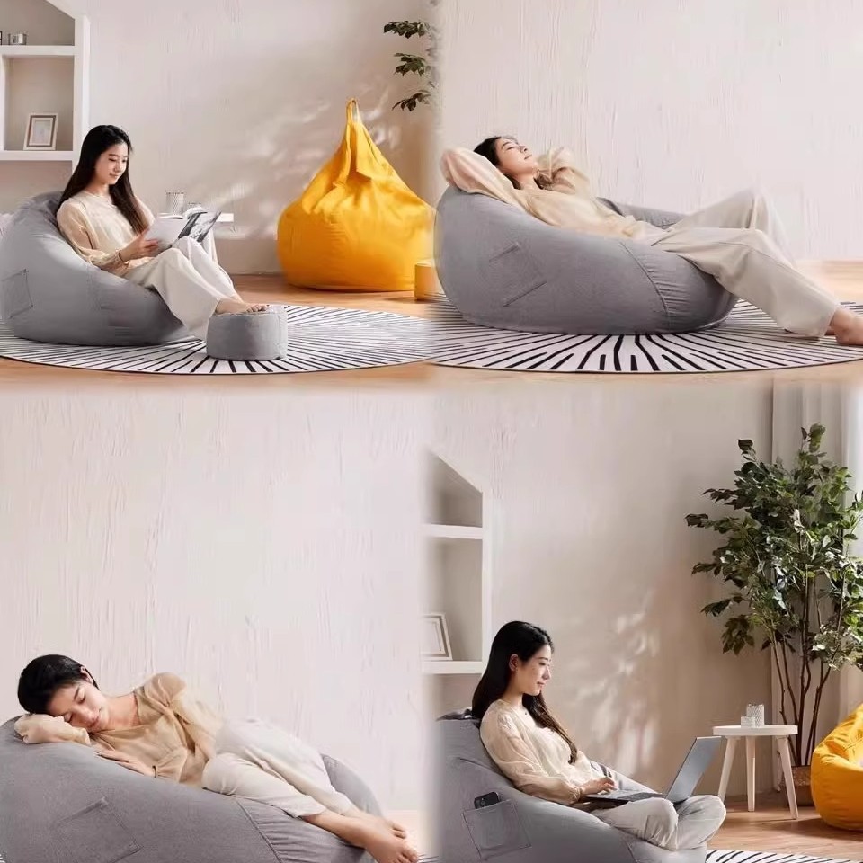 Perezoso sofá reclinable bolsa de frijoles para dormir perrera humana dormitorio pequeño sofá balcón ocio sentado Pier invierno perezoso silla