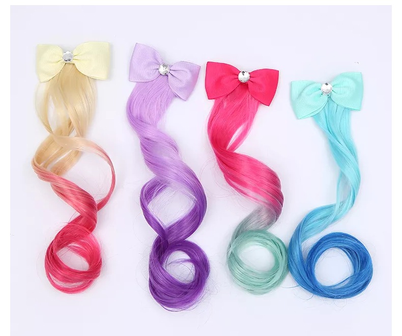 Princess Gradient Color Cloth Bowknot Hair Clip display picture 6