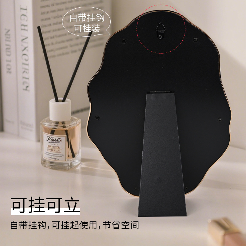 クラウド波形化粧鏡学生寮デスクトップデスクトップドレッシングポータブルミラーインスタイルインターネットセレブハイエンドミラー