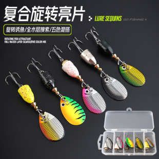 Taiyu factory wholesale composite sequins 10g laser rotating Luya sequins noise lure fake bait bait suit