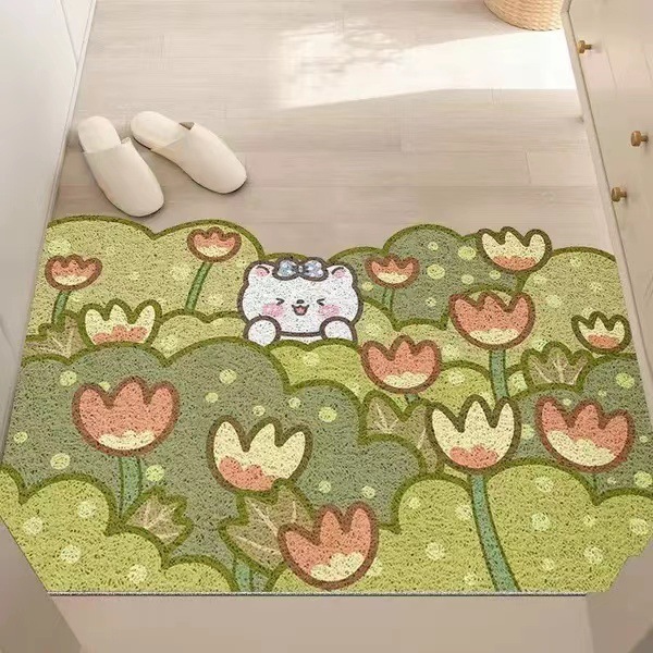 Customizable household electric vehicle floor mat, anti-slip and dirt-removing, can be cut to size, modern and simple design
