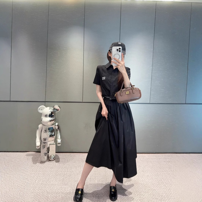 mm Home 25ss 春夏新作ファッション万能ラペルシャツスタイル+スカートスーツ|undefined