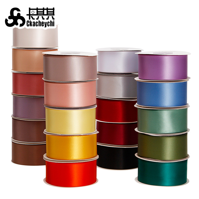 Accesorios de cinta gruesa cifrada al por mayor transfronteriza, cinta de poliéster de doble cara, caja de regalo, cinta de embalaje, lazo, cinta de recuerdo