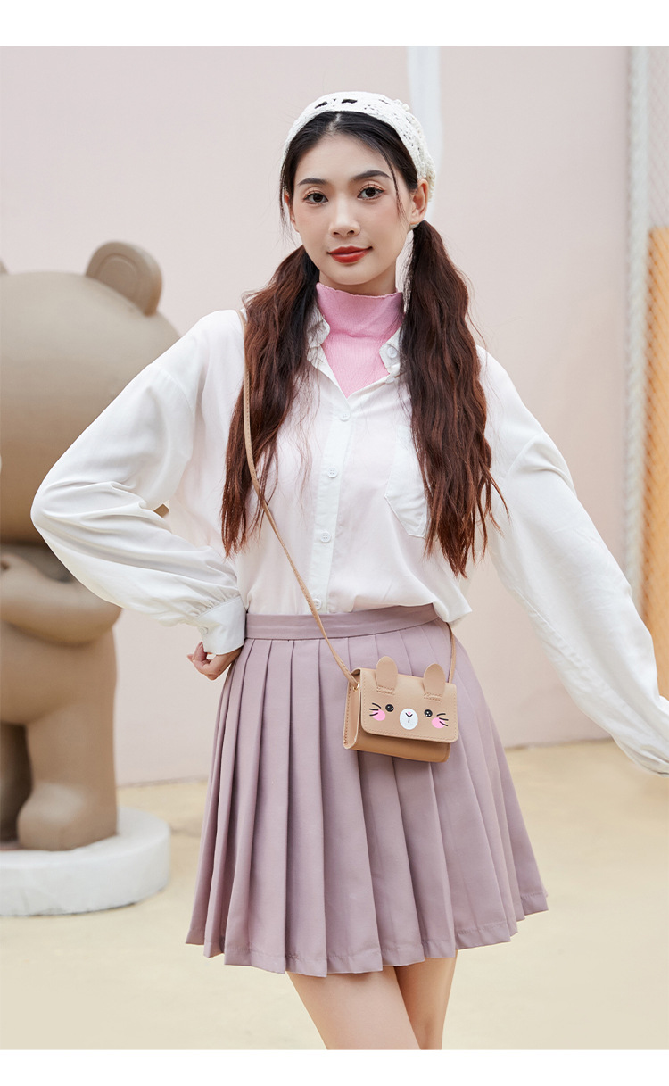 Cartoon Pattern Women's Mini Pu Leather Cartoon Cute Magnetic Buckle Coin Purse