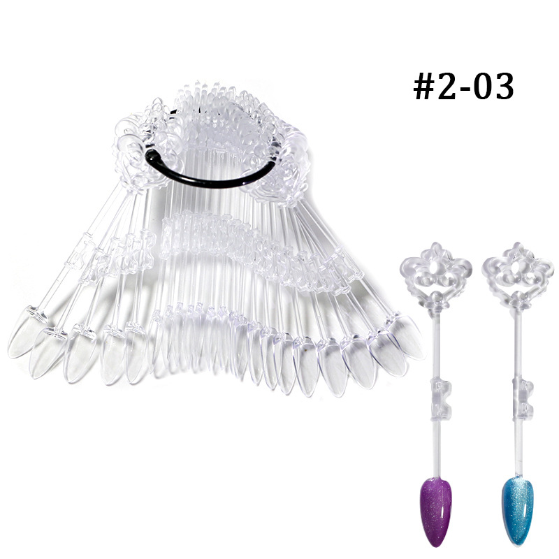 Placa de color de pantalla ZF 24 piezas de práctica de uñas pieza punta de uñas forma de abanico en forma de arco de flores tablero de exhibición de arte de uñas tarjeta de color