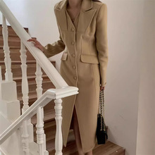 2024秋季新款韩国东大门双面羊绒羊毛大衣修身长款毛呢女DY-877