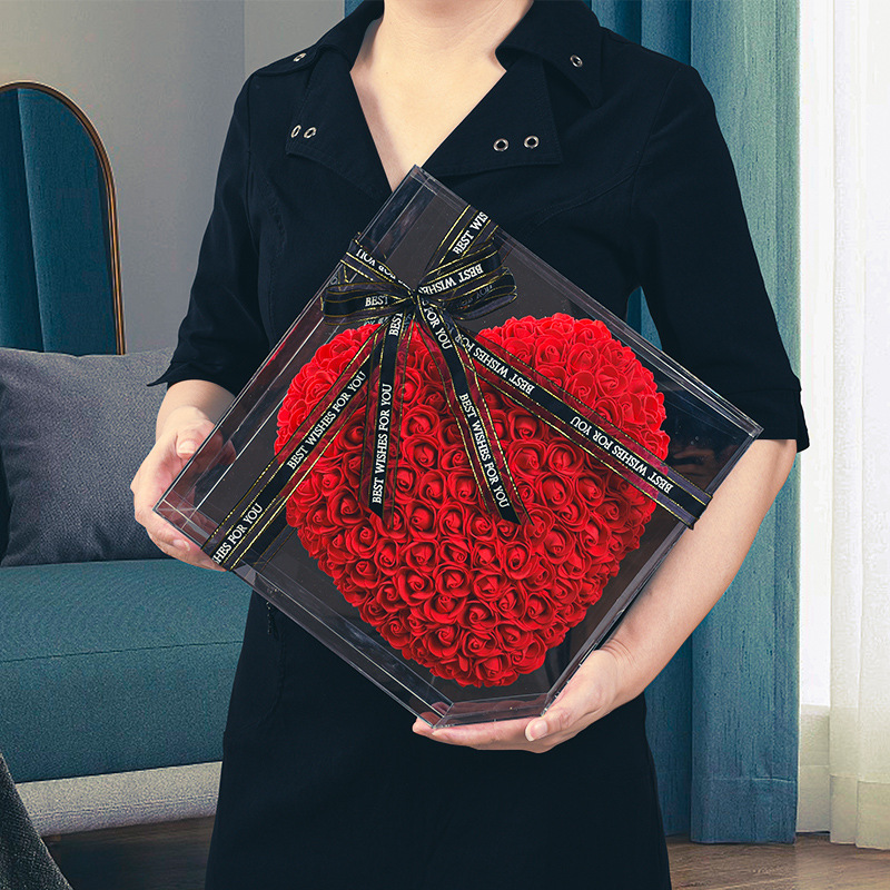 Chinese Valentine's Day new product heart-shaped rose gift box…