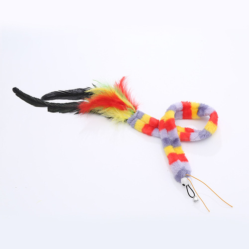 Cat toy sequined dragonfly feather replacement head cat funny stick combination cat self-pleasure toy pet supplies
