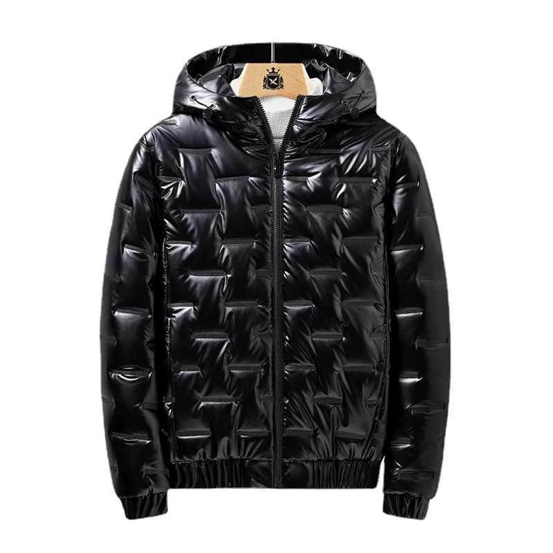 Men's winter short down jacket, trend keep warm hoody