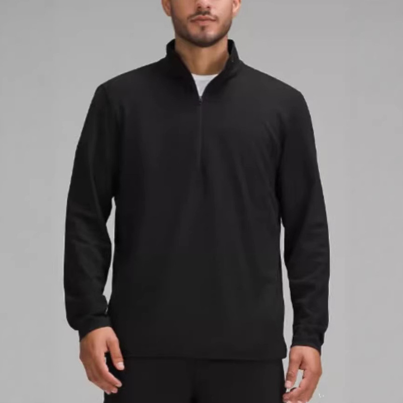 Lulu-style men's Soft Jersey half-zip sweatshirt, new winter casual loose knit sweater 5510