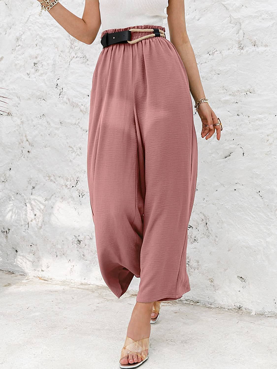 Women's Daily Simple Style Solid Color Ankle-length Pleated Wide Leg Pants display picture 33