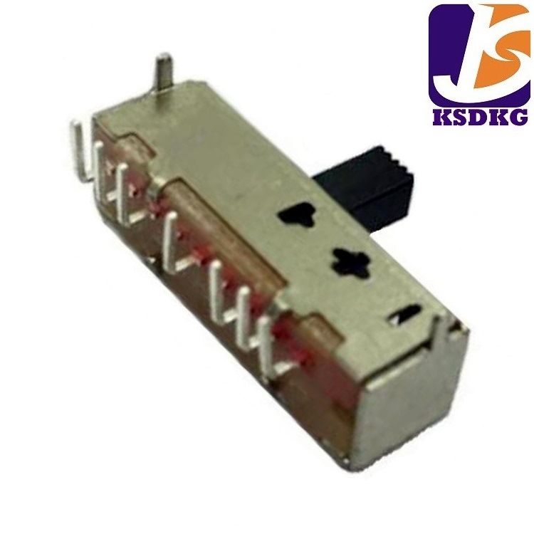 5档滑动开关 电源5段拨动开关 侧拨五位滑动开关 5档推动开关7脚