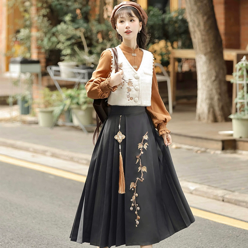 Оригинальный кленовый китайский костюм женский китайский стиль