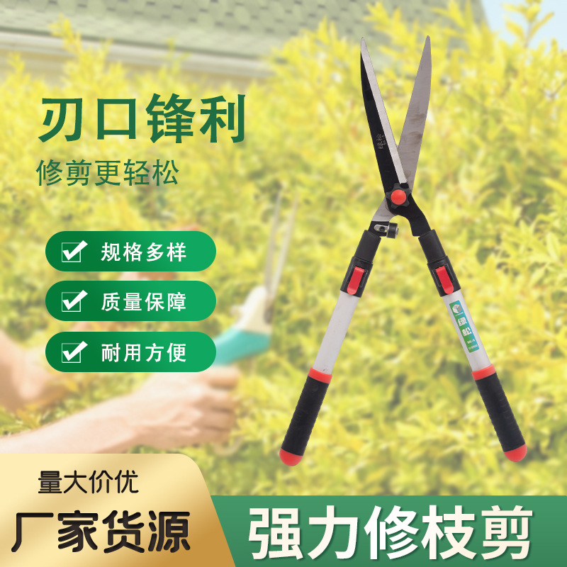 绿松绿篱笆大剪刀 园林伸缩强力园艺草坪剪 修剪花草剪树枝工具