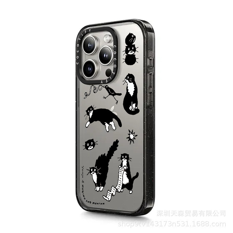 CASETi連名貝母砕花適用iphone16 proアップル15promax携帯ケース13/14転倒防止|undefined