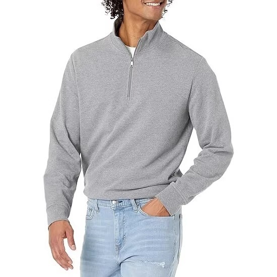 Men's Quarter-Zip Stand Collar Sweatshirt Casual Long Sleeve Men's Winter Autumn Warm Top Men's Quarter-Zip Stand Collar Sweatshirt Casual Long Sleeve Men's Winter Autumn Warm Top