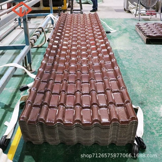 佛山厂家直销树脂瓦加厚合成塑料瓦滴水檐瓦亭子仿古屋面瓦琉璃瓦