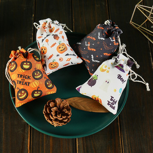 Cross-Border Transformation Halloween Creative Gift Packaging Bag Children's Candy Bag Snack Candy Bag Canvas Bag Packaging