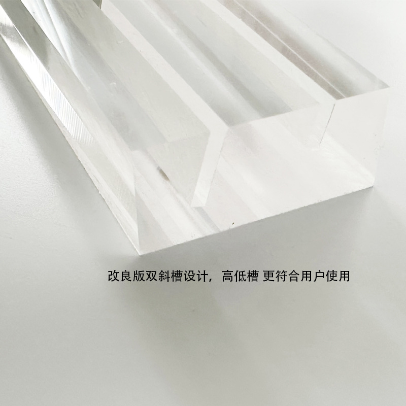 투명 크기 25*3.5*1.5cm, 이중 홈, 슬롯 개구부 2mm