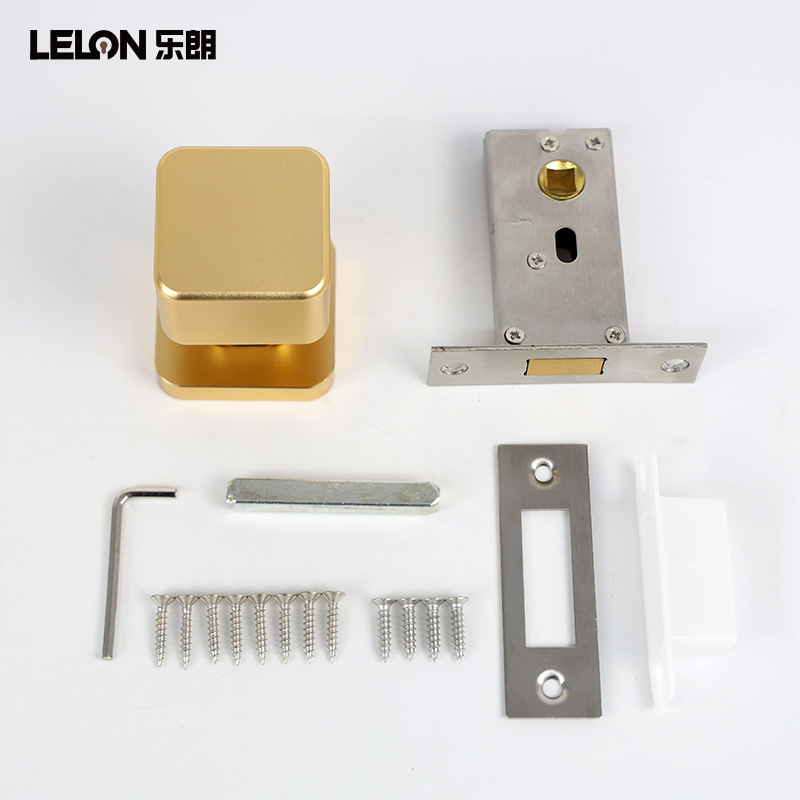 Cerradura de puerta invisible cuadrada de un solo lado Cerradura de puerta negra simple Cerradura de pared de fondo de sala de estar Cerradura de un solo lado Habitación de dormitorio Cerradura de puerta oculta
