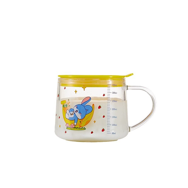 Прозрачная овсяно-молочная чашка для завтрака, портативная подарочная чашка высокого класса с мерной шкалой, кофейная чашка