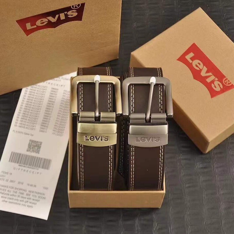 Manufacturer Men's Levi's Letter Buckle Personalized Versatile Casual Fashion Simple Business Men's Belt Trendy Belt