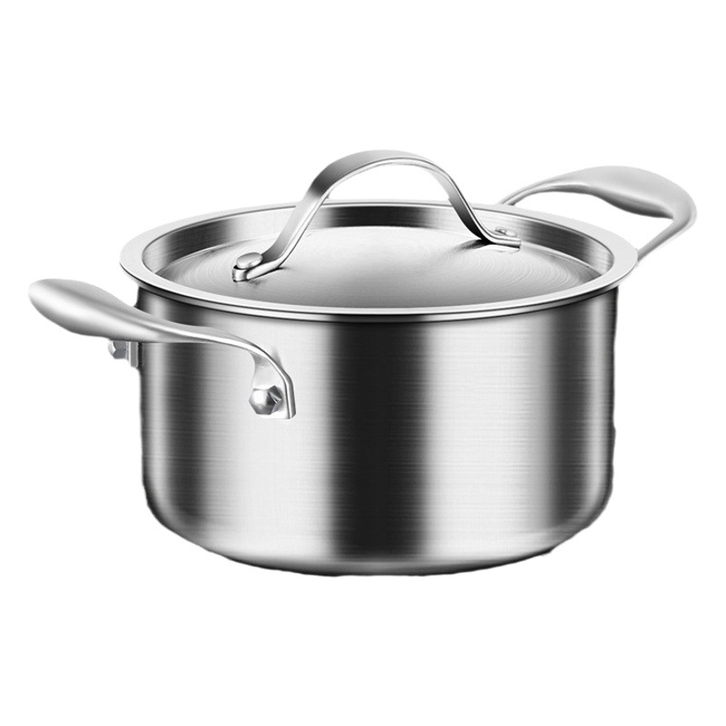 Songhang 316 olla de sopa de acero inoxidable engrosada de doble oído vapor doméstico pequeña olla estofado olla estufa de gas Cocina de Inducción Universal