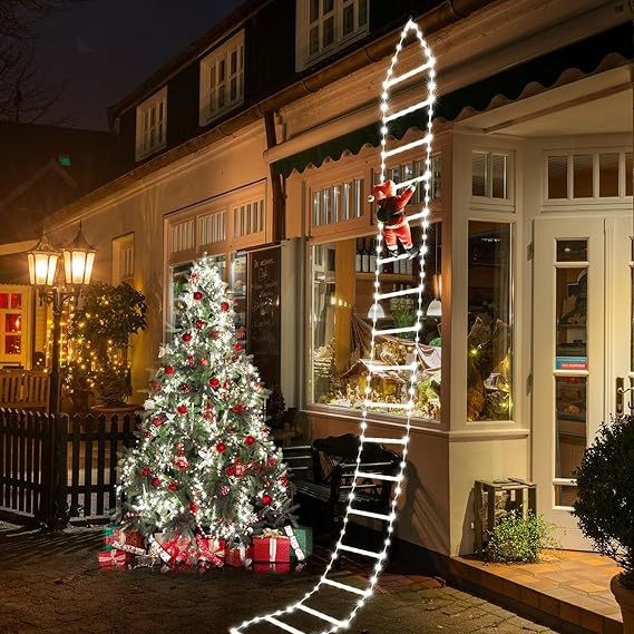 Transfronterizo al por mayor LED de color cadena de luces de decoración de Navidad adecuada para interiores y exteriores escaleras de la luz de la noche