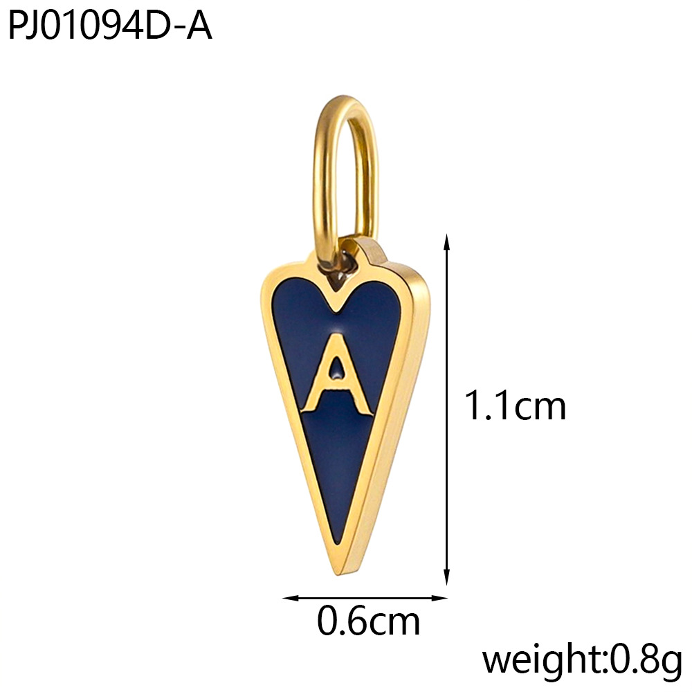 1g Weight Pendant Jewelry Making Type DIY Ornament Accessories Classification 1 Piece, 1 Set Quantity 304 Stainless Steel Material Letter Pattern All Seasons Season Polished Finish Enamel Design Simple Style, Classic Style Style 1 Piece 1 Set 304 Stainless Steel Letter Polished Pendant DIY Ornament Accessories 3