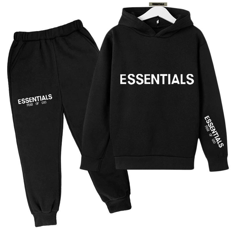 FEAR OF GOD двойная линия Essentials новый детский костюм с логотипом на груди Горячем толстовка с капюшоном T