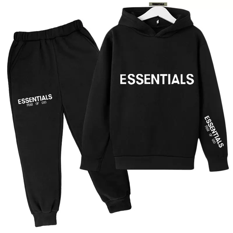 FEAR OF GOD复线Essentials新款儿童套装胸前logo烫印童装连帽衫T