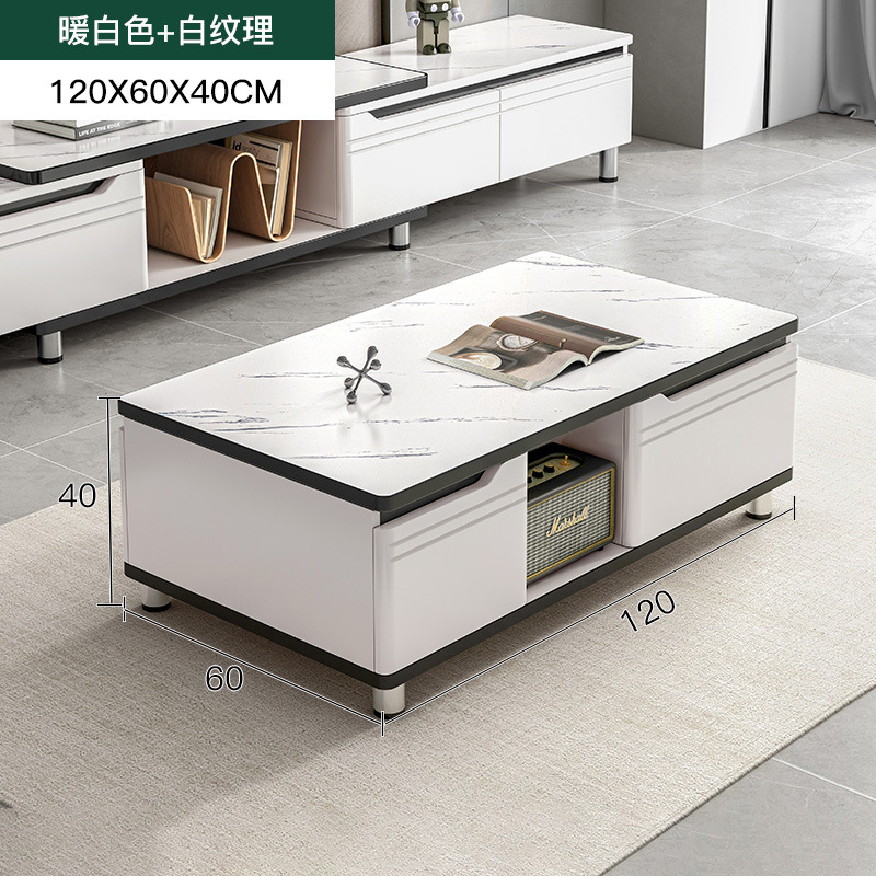 Gabinete de TV simple moderno pequeño apartamento sala de estar en casa gabinete de TV gabinete de piso de lujo mesa de café gabinete de TV combinación