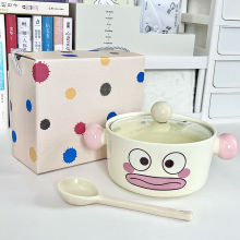 韩式可爱小丑陶瓷泡面碗双耳螺蛳粉碗送男女生生日礼物闺蜜伴手礼