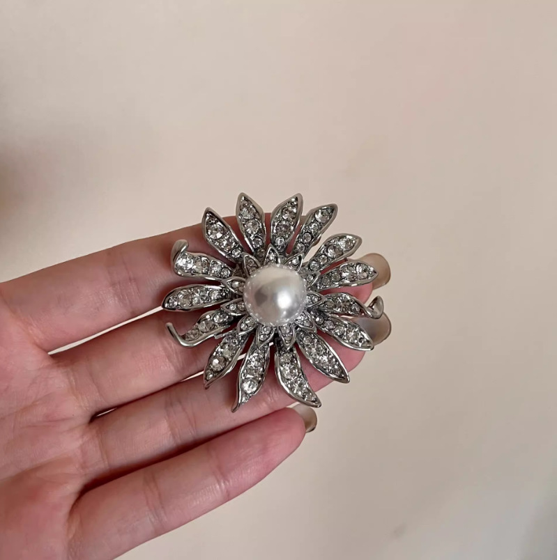 Sonnenblumen Brosche Mit Strass Und Perlen Europäischer Stil_voghion.com