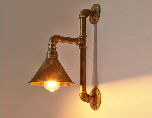 American Retro Industrial Style Restaurant Bar Counter Corridor Lighting Creative Loft Background Wall Iron Pipe Wall Lamp