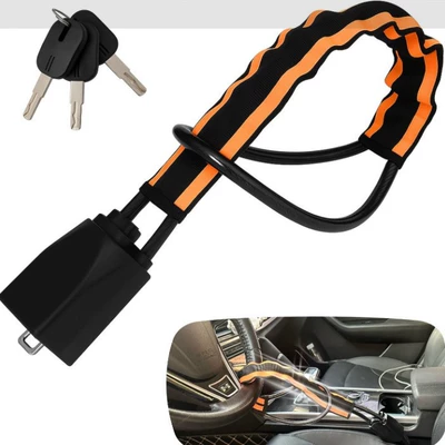 Amazon Cross-Border Car Steering Wheel Anti-Theft Lock Car Telescopic Buckle Lock Steel Cable Wire Rope Lock Wholesale