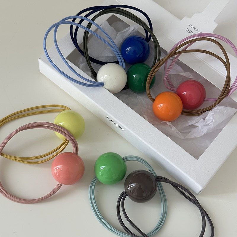 Versione coreana di Dongdaemun palla colorata corda per capelli accessori per capelli elastico ragazza carina palla coda di cavallo corda per capelli accessori per capelli Nuovo_voghion.com