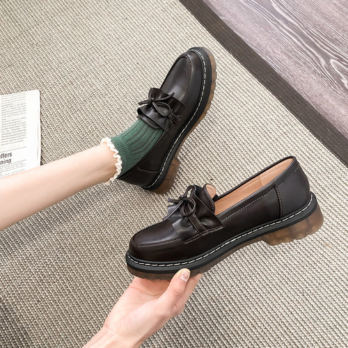 Small leather shoes for women Japanese jk basic uniform shoes spring and autumn new British single shoes women's large size loafers factory