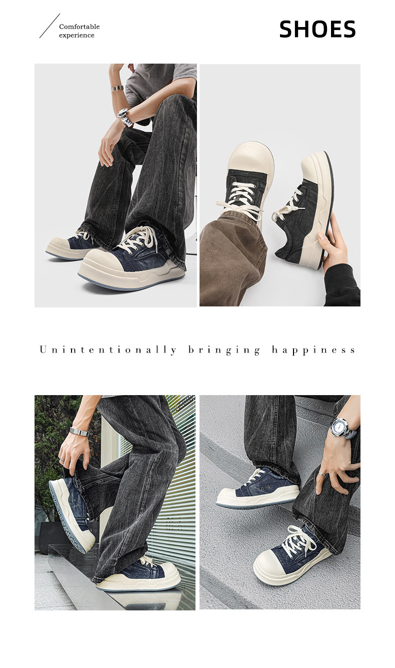 Women's Mickey Mouse Platform Canvas Trainers Height Increasing_voghion.com