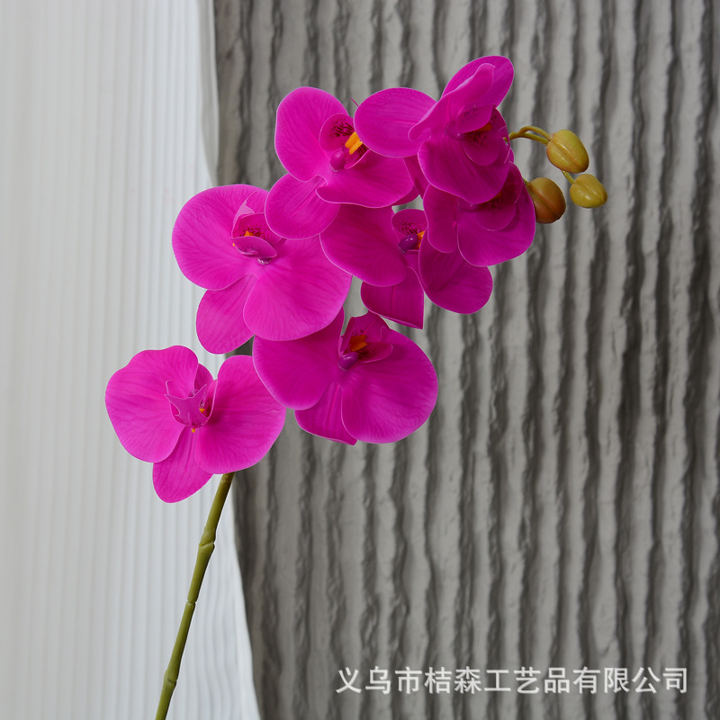 Flores de alta calidad 9 cabezas 7 cabezas 5 cabezas orquídeas mariposa sensación realista tela de seda de película flores falsas decoración de boda nórdica