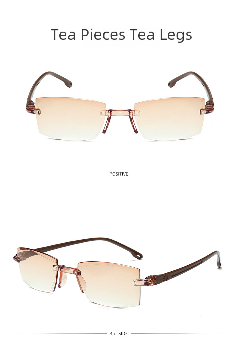 Nové diamantové antimodré brýle s dvojitým světlem presbyopické brýle Bezrámové integrované brýle pro presbyopii s vysokým rozlišením pro dvojí použití na dálku a na blízko_voghion.com