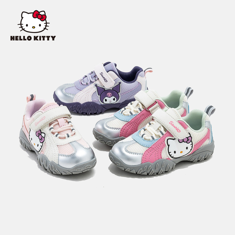 HelloKitty children's shoes, Kuromi children's lightweight breathable mesh double-layer shoes, new autumn girls' sneakers HelloKitty children's shoes, Kuromi children's lightweight breathable mesh double-layer shoes, new autumn girls' sneakers