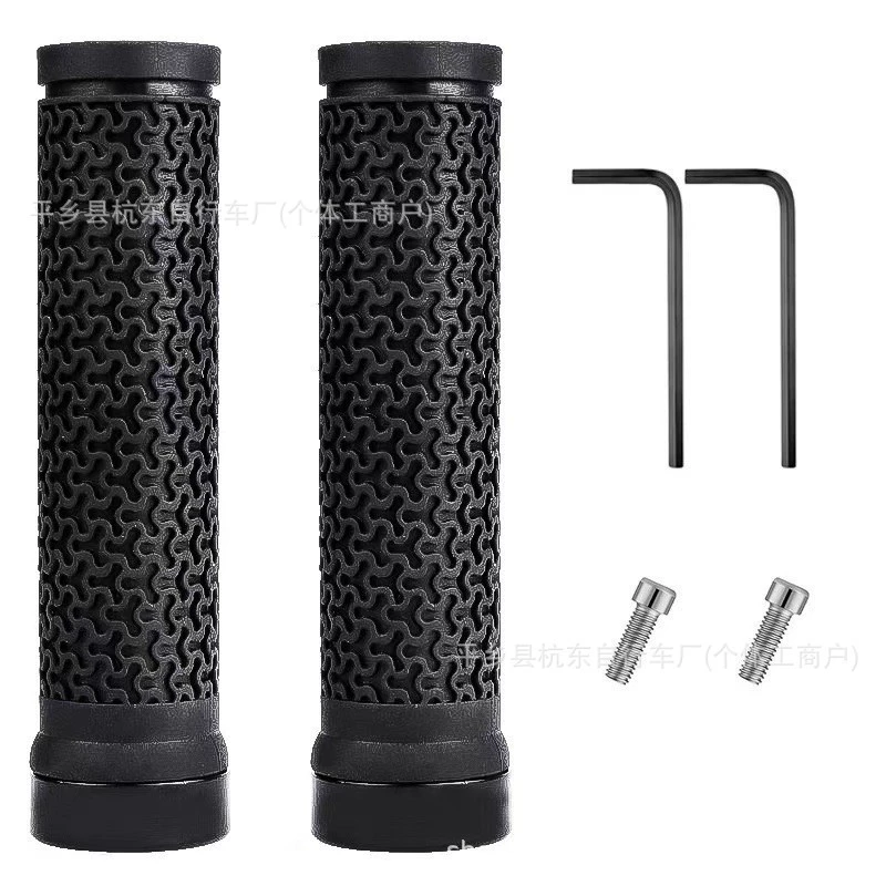 Велогрипсы из резины, односторонние фиксирующие грипсы для горных велосипедов, оптом, нескользящие текстурированные грипсы из алюминиевого сплава с фиксацией