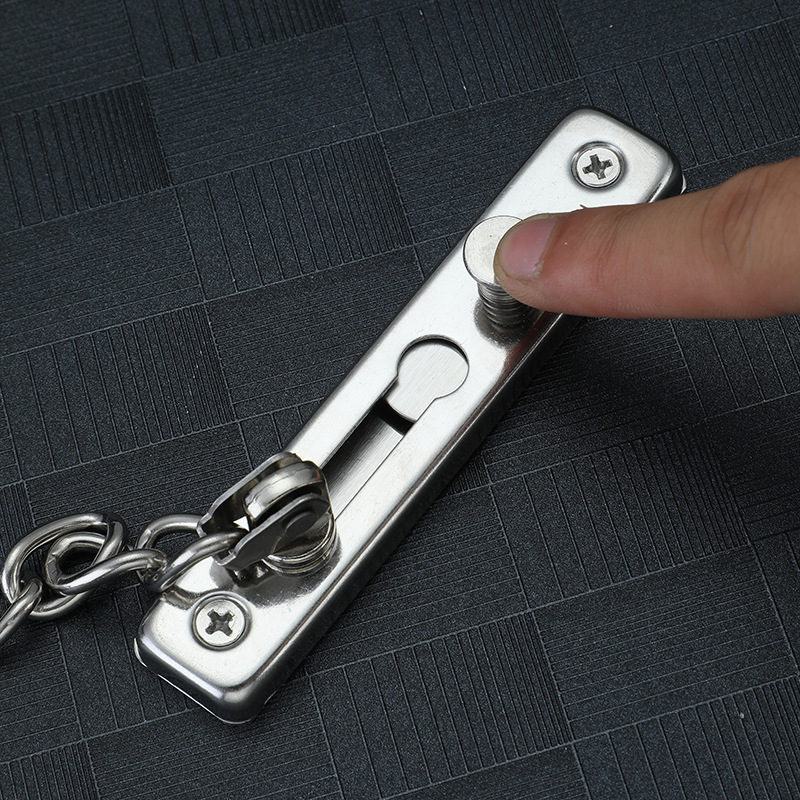 Hotel guest room anti-drilling keyless lock anti-theft chain Home door and window stainless steel safety chain