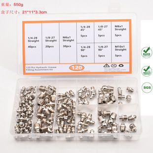 QP91 Export Cross-border Hot-selling 120pcs Butter Mouth Gun Headgear Boxed Metric M6m8m10 American SAE NPT